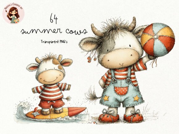 Adorable Summer Cow PNG Clipart: Your New Favorite Design Asset