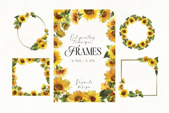 Sunflower Frame Clipart: Your Design's New Best Friend
