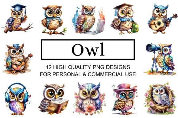 Whimsical Owl Clipart: A Designer's Playful Toolkit